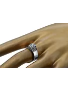 Ring Vintage style Zircon Sterling silver 925 vrc007s